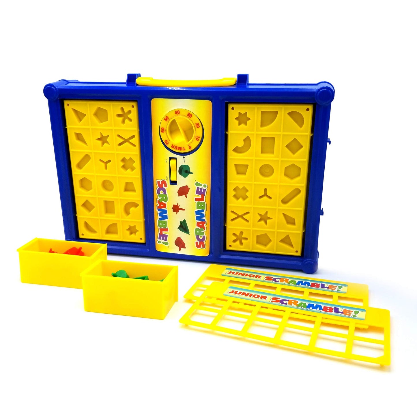 MUKIKIM Scramble - Shape Matching Family Board Game! Sorting Shapes Fast Before The Time is Up & Pieces Pop Out! Play Solo/with Friends. 12-Shape