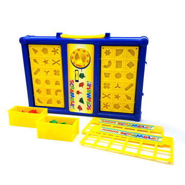 MUKIKIM Scramble - Shape Matching Family Board Game! Sorting Shapes Fast Before The Time is Up & Pieces Pop Out! Play Solo/with Friends. 12-Shape