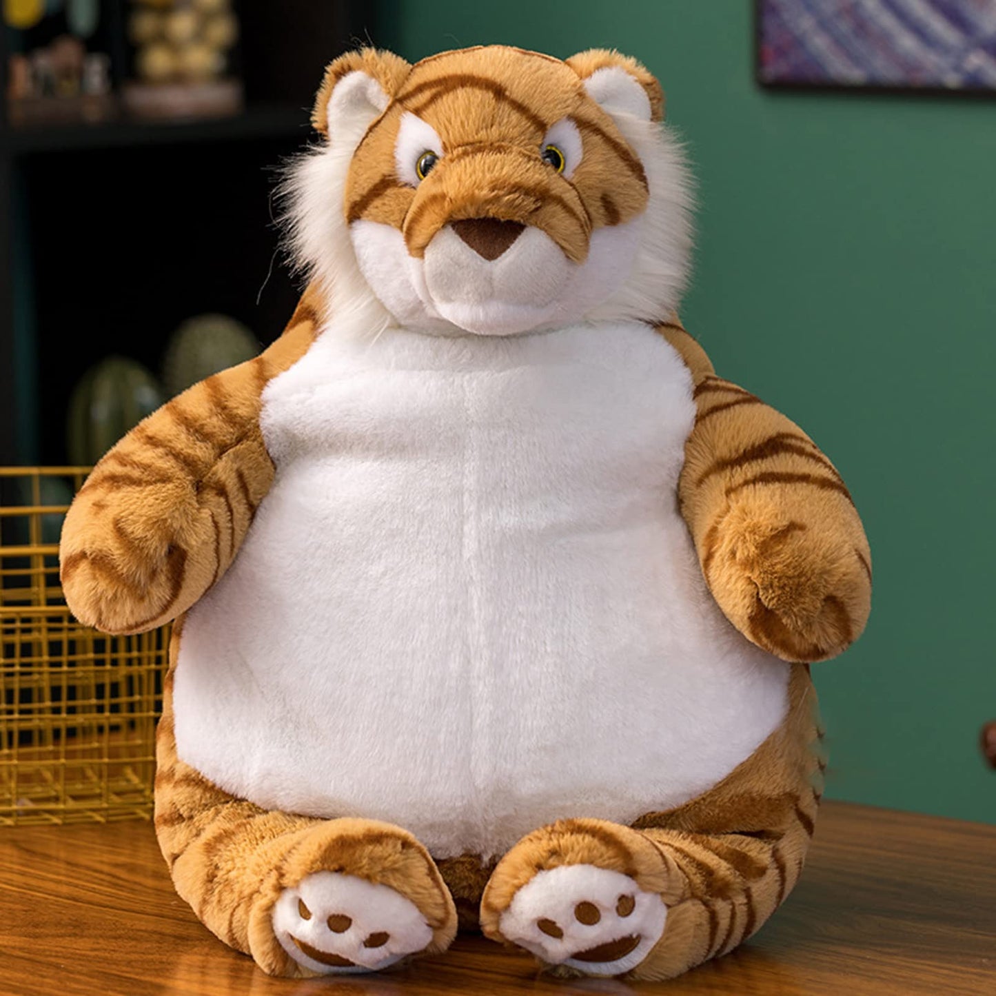 ronivia Tiger Weighted Stuffed Animals, 21.5" 5.2 lbs Weighted Tiger Plush Large Weighted Plush Animal Toy Pillow Gifts for Boys and Girls
