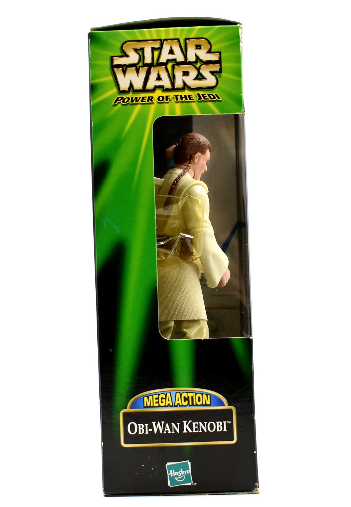 Star Wars 2000 - Hasbro Power of The Jedi - Mega Action - OBI-Wan Kenobi - 6 Inch Action Figure - Battel Moves Lightsaber - New - Out of Production -