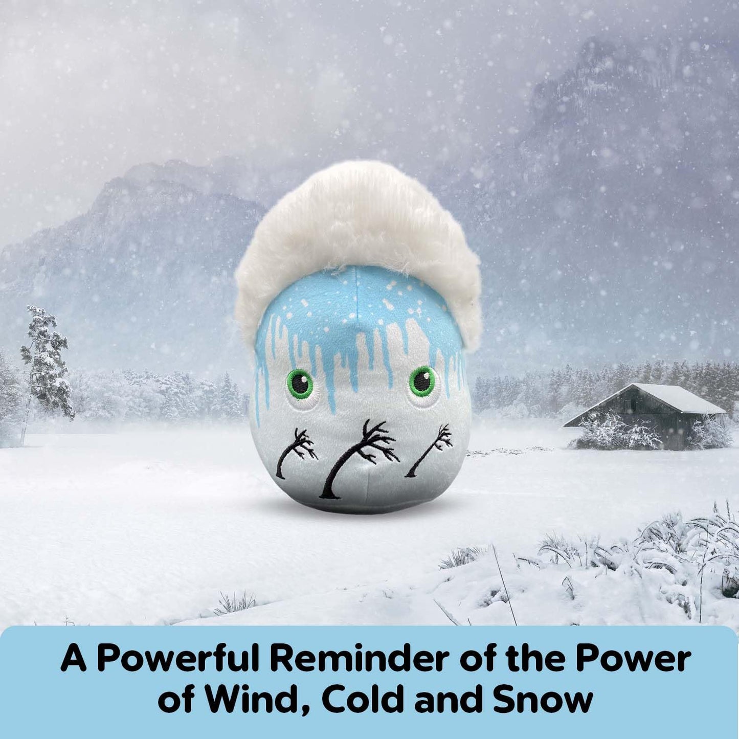 Thunderheads Blizzard Plushie, Educational Storm Plush with Fun Fact Card, Soft Collectible Toy for Earth Science, Sustainable STEM Tool and Weather