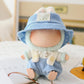 Clothes for Lu bubu 17cm Dolls Accessories(No Doll), Cute Outfit Set 3 Pieces Bib Pants Suitable for 17cm Doll Suit, Stylish Dress Up Overalls Doll