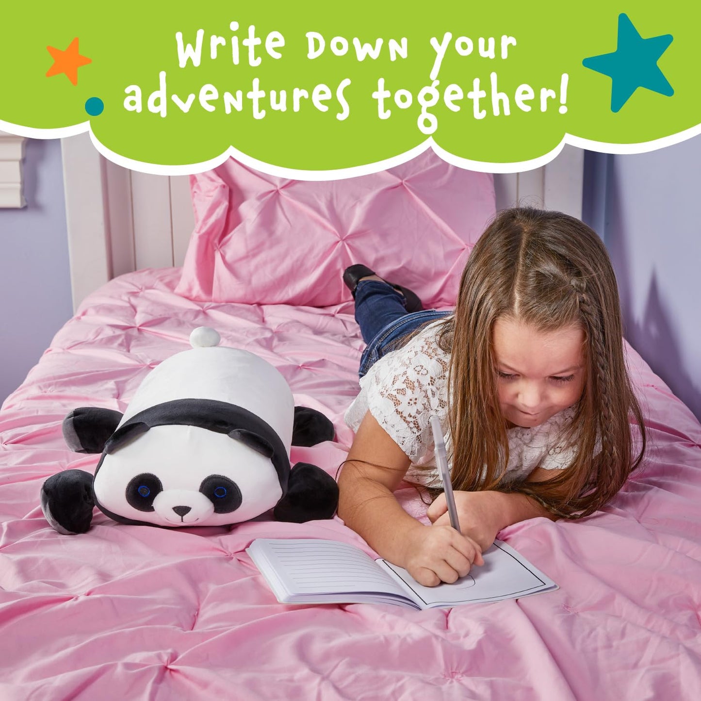 MEMORY MATES Booski the Panda Memory Foam Pillow Plush,15” Stuffed Animal