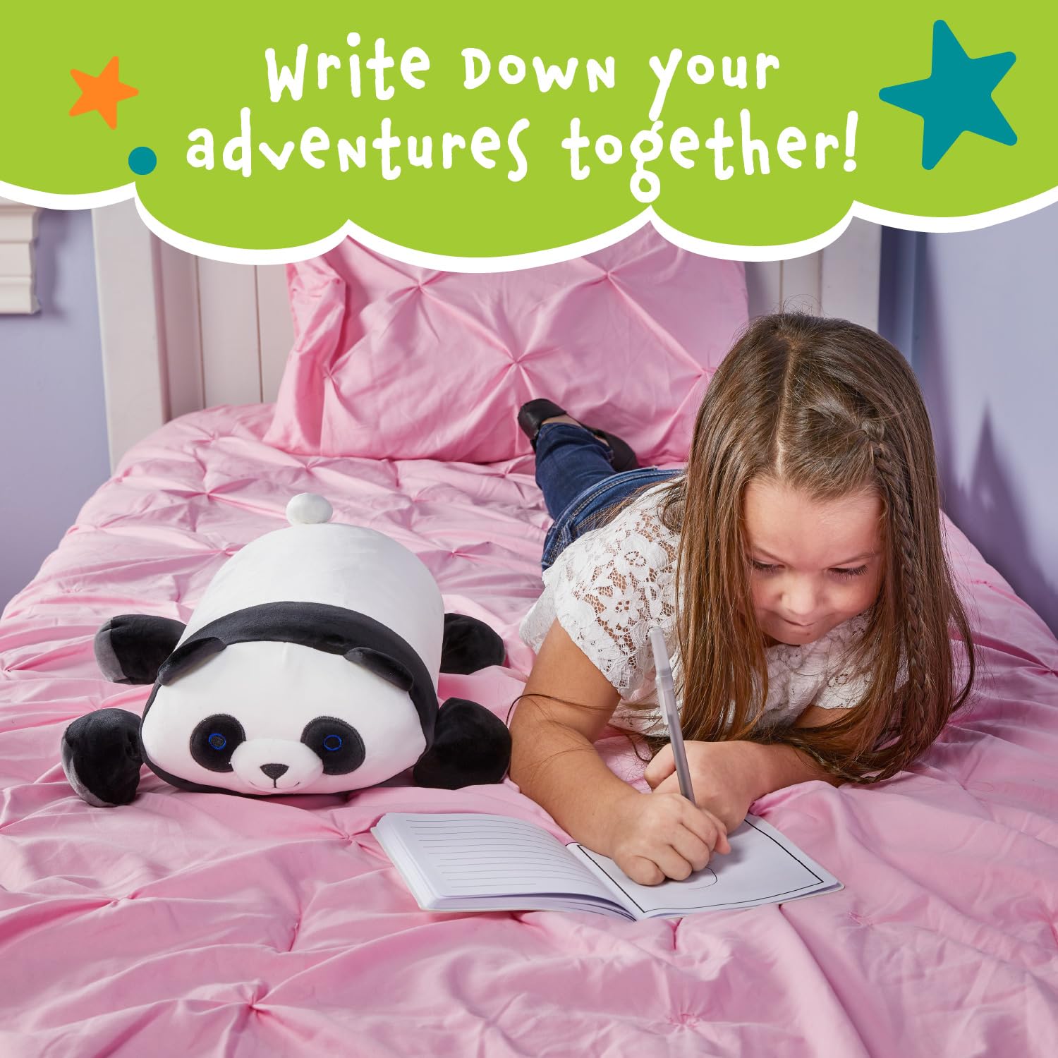 MEMORY MATES Booski the Panda Memory Foam Pillow Plush,15” Stuffed Animal