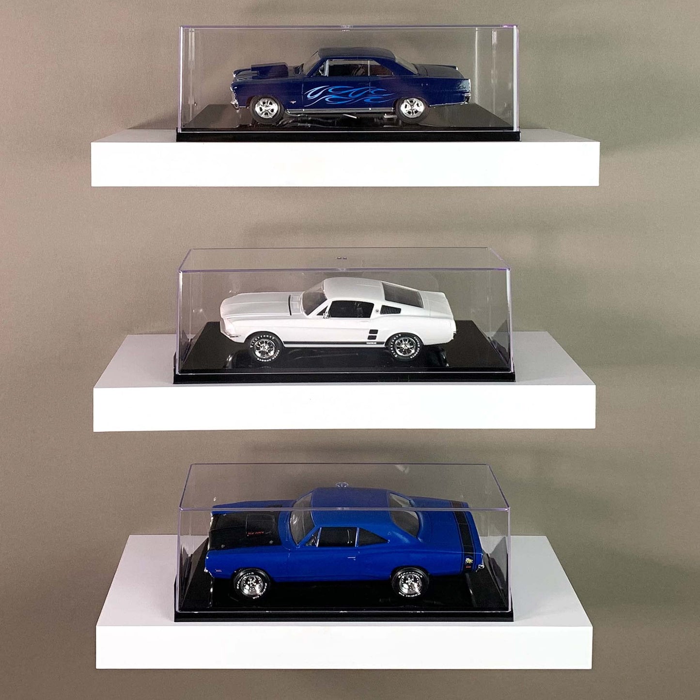 BCW Model Car Display Case | 1:24 Scale Diecast Car Display Case | Clear Acrylic Cover on Black Base | Protect and Showcase Collectible Diecast Cars
