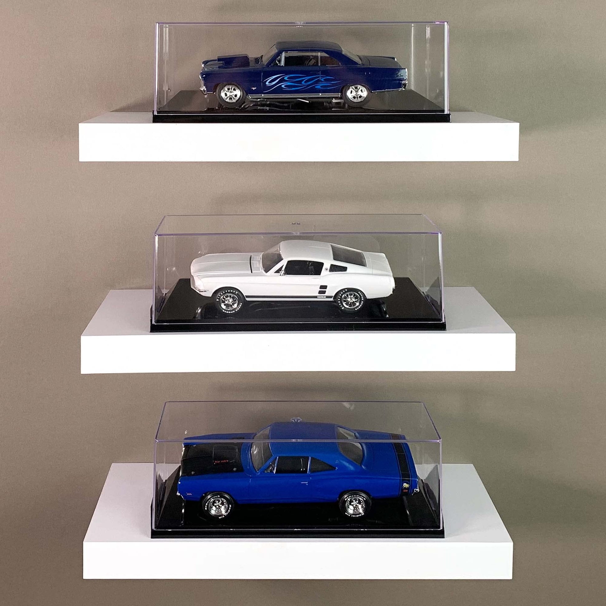 BCW Model Car Display Case | 1:24 Scale Diecast Car Display Case | Clear Acrylic Cover on Black Base | Protect and Showcase Collectible Diecast Cars