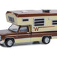 Greenlight 1:64 1982 C20 Silverado Camper Special with Winnebago Slide-in Camper - Dark Chestnut Metallic and Santa Fe Tan Deluxe Two-Tone 30407