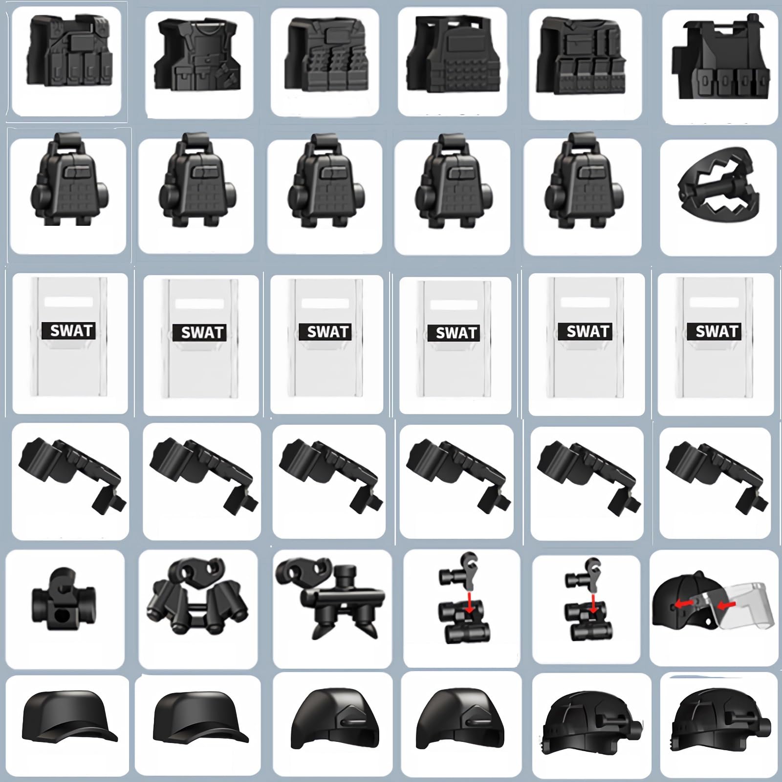 Military Base Army Base Building Blocks Sets WW2 Battle Brick Armory Swat Team Weapons Pack Toys Compatible with Major Brands Bricks(568 Pcs)