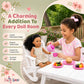 Emily Rose 18" Doll Adirondack Rocking Chair - Pink Wooden Heart-Back Design Furniture with Smooth Rocking Motion - USA Brand - Compatible