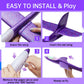 Tivcck 4 Pack LED Light Airplane Toys,17.5" Large Throwing Foam Plane,LED Foam Glider Planes,2 Flight Mode Glider Planes,Airplane Flying Toys for Kids