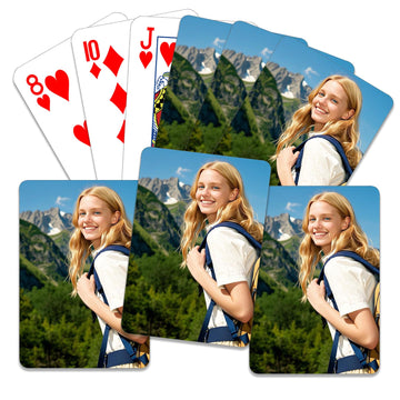 KOMVIOO Custom Photo Playing Cards - Customized Personalized Playing Cards with Photos for Parties,Weddings,Birthday,Anniversary,Unique Gifts