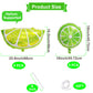 10 Pieces 2 Sizes Lime Slice Balloons Set - 5 Large 27 Inches and 5 Medium 18 Inches Green Citrus Lemon Fruit Shaped Mylar Balloons for Tropical Fruit