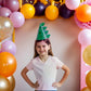 Unique Green Cone-Shaped Dinosaur Cardstock Party Hats (Pack of 8) - Perfect for Kids' Birthdays & Dino-Themed Celebrations