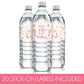 13th Birthday Water Bottle Labels - 20 Pink & Gold Waterproof Stickers for Girls Birthday Party Decorations, Supplies for Teen 13 Year Old Celebration