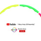 Exercise Hula Hoop Wavy Hoop 2B, 1.8 lb Large, for Teens. 4 Neon Colors