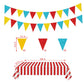 Circus Carnival Party Decorations Happy Birthday Banner Carnival Theme Balloons Circus Themed Tablecloth for Carnival Circus Birthday Party Supplies