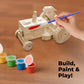 Kraftic Woodworking Building Kit for Kids, with 3 Educational DIY Carpentry Construction Wood Model Kit Toy Projects for Boys and Girls- Tractor
