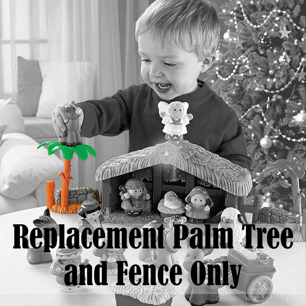 Replacement Tree with Fence for Fisher-Price Little People Deluxe Christmas Story, Nativity Playset ~ J2404
