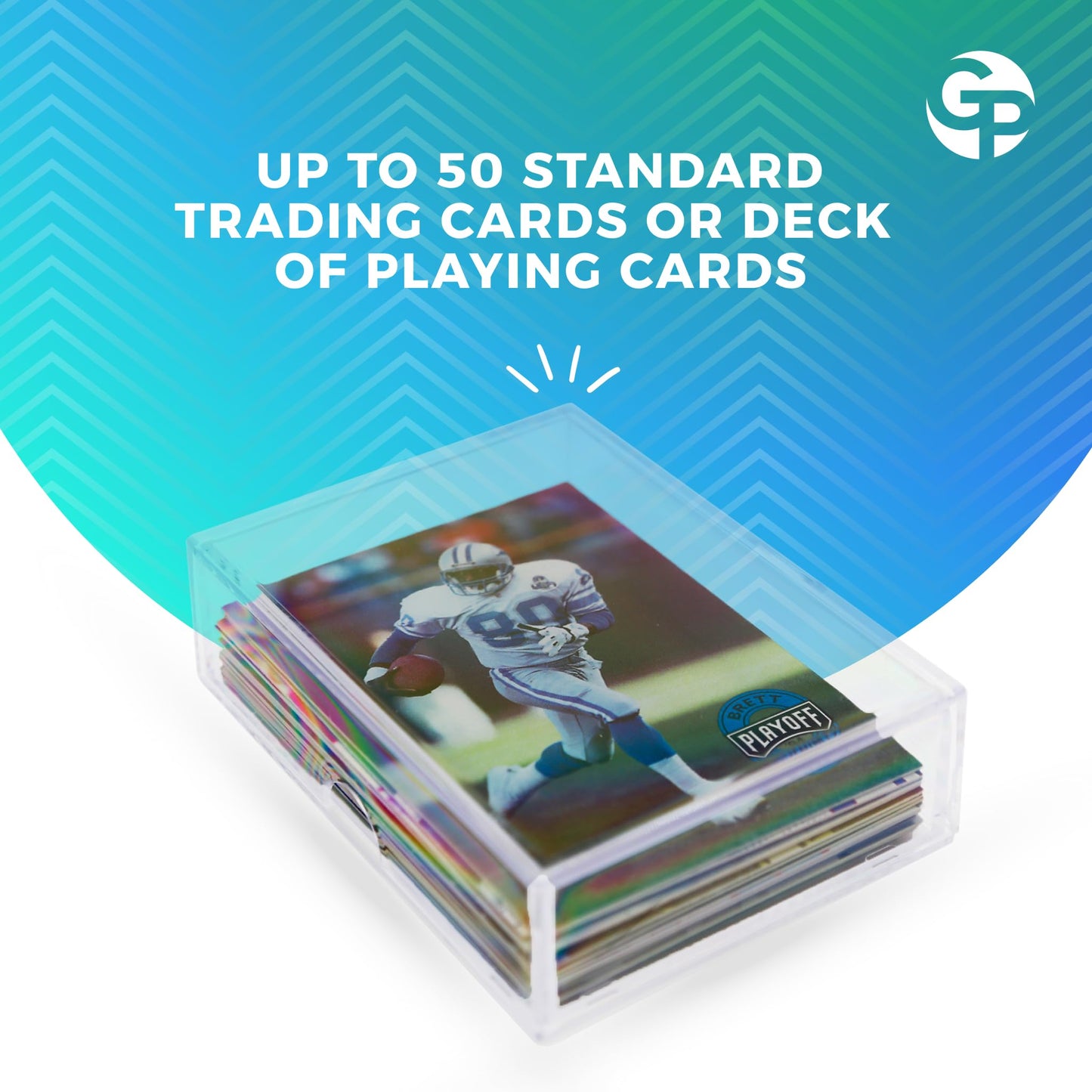 Gary Plastic Packaging 10-Pack Clear Acrylic Card Storage Boxes with Lids - Holds 52 Playing Cards or 50 Standard Trading Cards Each, Stackable
