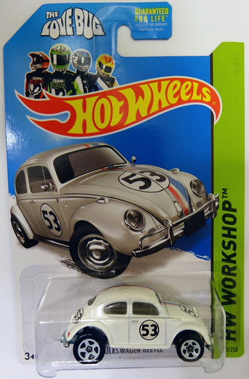 Hot Wheels 2014, Volkswagen Beetle. Herbie The Love Bug. HW Workshop 191/250. 1:64 Scale.
