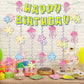 Ocean Carton Happy Birthday Banner Under The Sea Jelly Fish Hanging Swirls Garlands Sea Animals Hanging Banner for Birthday Party Decorations Supplies