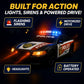 Liberty Imports Motorized Police Cruiser Kids Toy Cop Car Electric Model Rush & Rescue Vehicle 1/16 Scale with Button Activated Forward Reverse