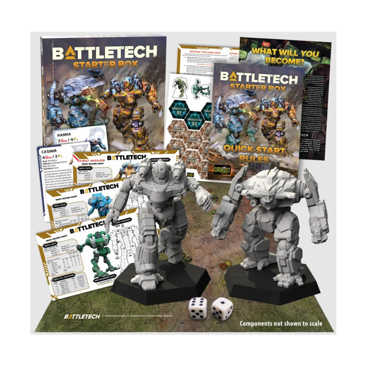Catalyst Game Labs BattleTech Starter Box, 2 Mechs, Sci-Fi Wargame