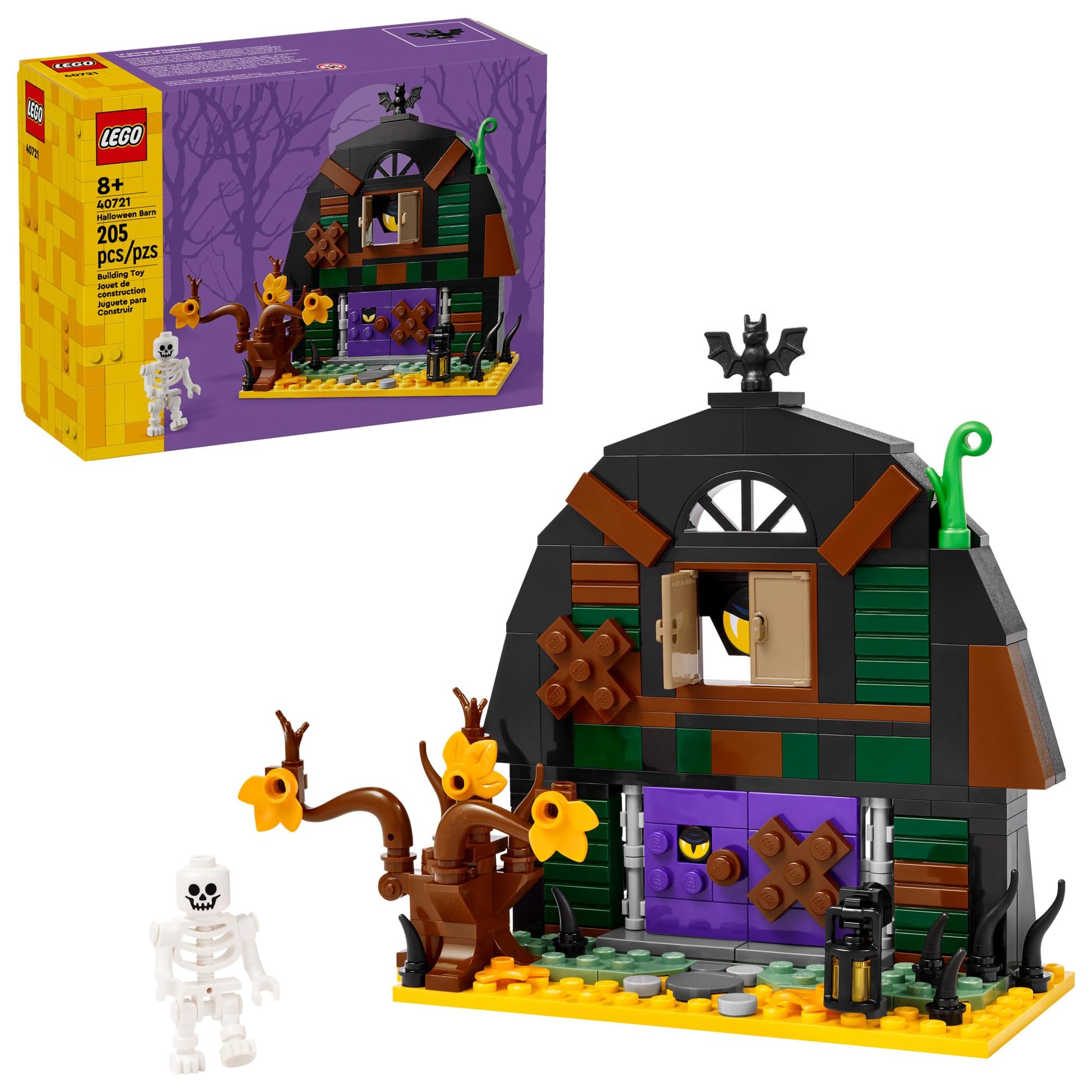 LEGO Halloween Barn Building Toy - Room Decor & Pretend Play Set for Boys & Girls, Ages 9+ - Halloween Toys & Crafts for Kids - Gift Idea - W/Scary