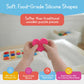 7 Days of Play Shape Puzzle for Kids, Sensory Bin Insert for Sensory Tables, Silicone Geometric Shapes, Wooden Fine Motor Learning Toy