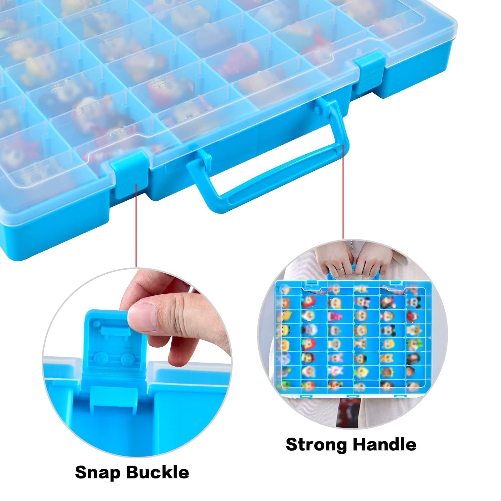 Display Case Compatible with Disney Doorables Collectible Mini Figures/for MGA Entertainment Miniverse. Toys Storage Organizer Container for Multi