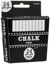 Premium White Chalk Magic - 3" (Pack of 24) | Vibrant, Long-Lasting & Mess-Free Chalk | Perfect for Any Event