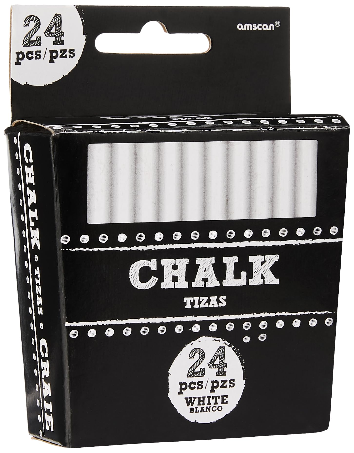 Premium White Chalk Magic - 3" (Pack of 24) | Vibrant, Long-Lasting & Mess-Free Chalk | Perfect for Any Event