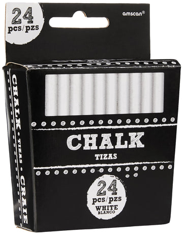 Premium White Chalk Magic - 3" (Pack of 24) | Vibrant, Long-Lasting & Mess-Free Chalk | Perfect for Any Event