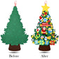 HmiL-U Felt Christmas Tree - 3.4 FT Christmas Decorations for Toddlers with 30 Pcs Ornaments,DIY Xmas Gifts for Door Wall Hanging Decorations