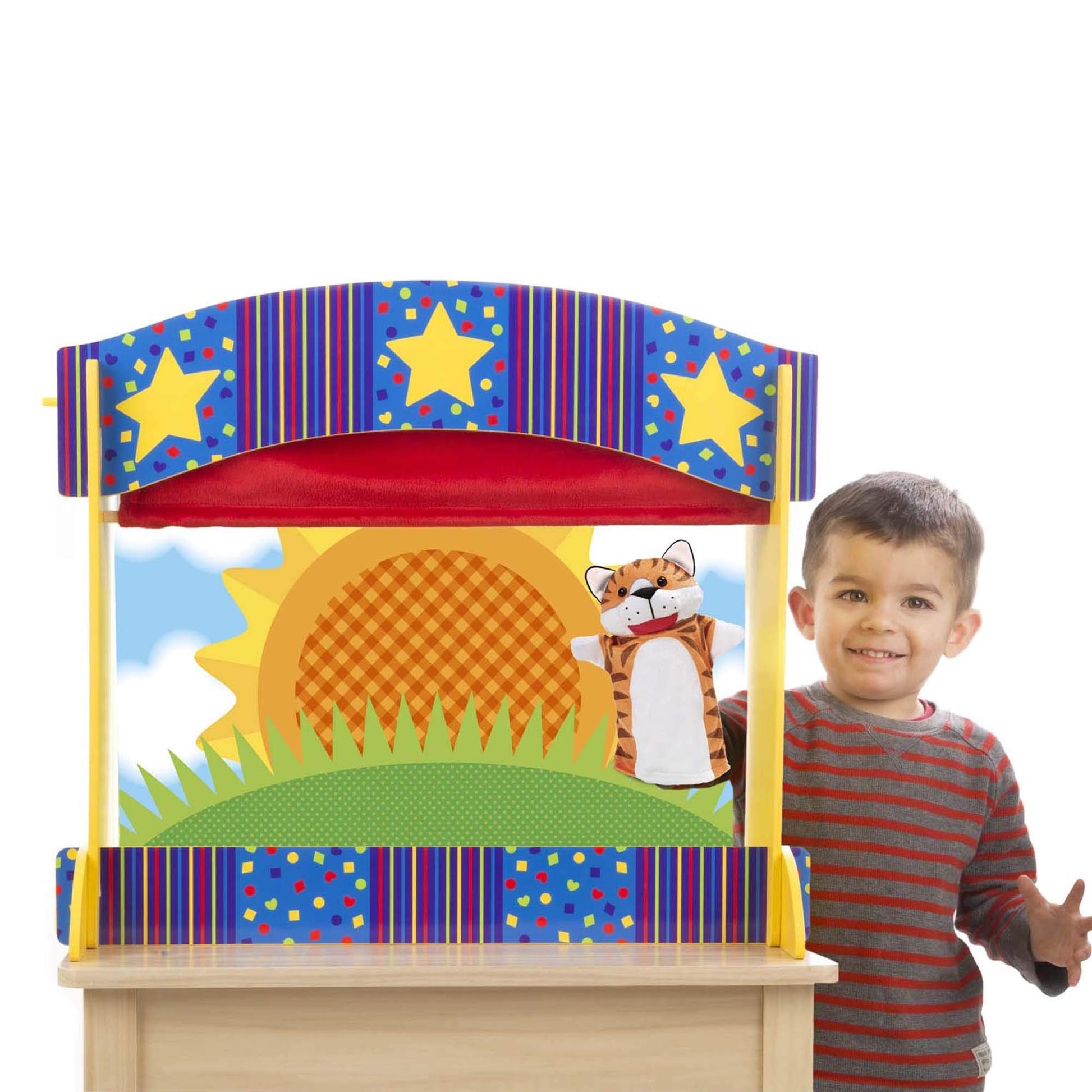 Melissa & Doug Tabletop Puppet Theater - Sturdy Wooden Construction