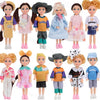 12Pcs 14cm/5.5 Inch Mini Dolls with Doll Clothes and Shoes Party Grown Outfits Doll Accessories for Kids Birthday Gifts