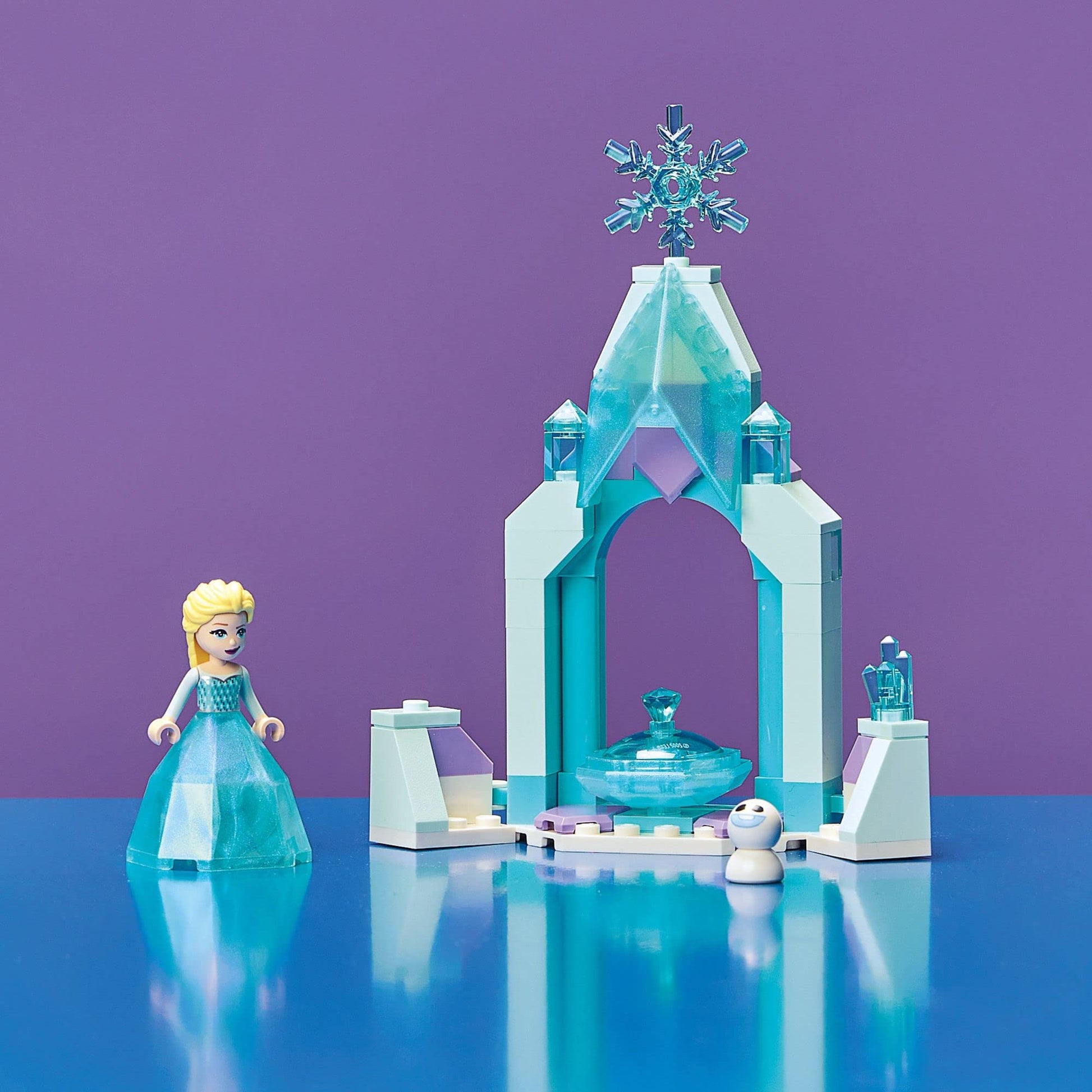 LEGO Disney Elsa's Castle Courtyard 43199 Building Set, Disney Frozen Ice Castle with Princess Elsa Mini Doll Figure, Disney Princess Toy Set for Kids