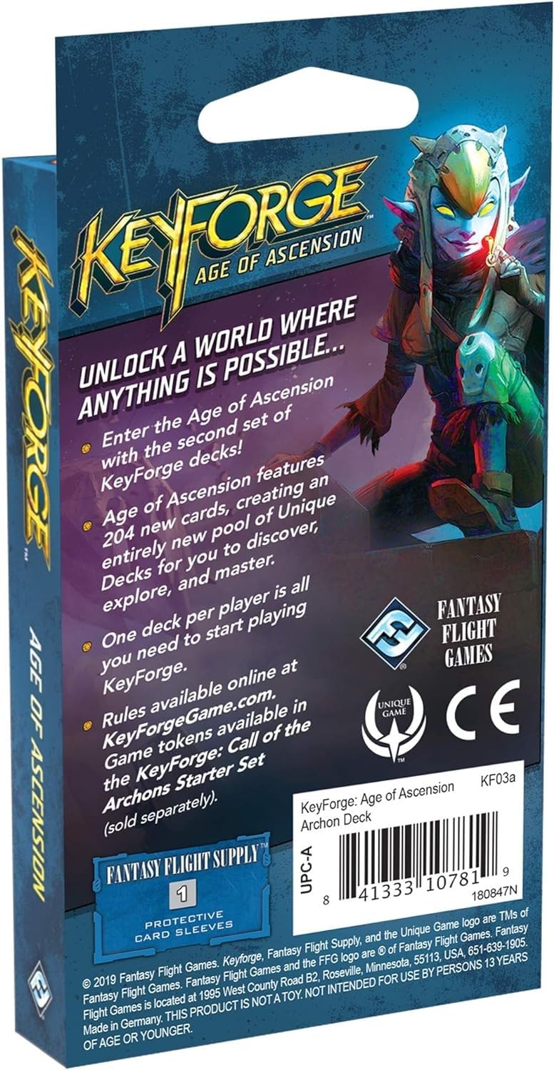 Fantasy Flight Games KeyForge Age of Ascension 1 - Pack Archon Deck Display | Fast-Paced Card Game | Strategy Game for Adults and Teens | Ages 14+ | 2