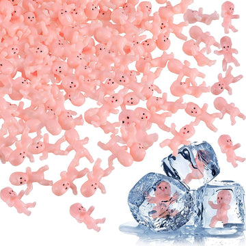 Messar 200 Pieces Mini Plastic Babies, 1 Inch Baby Doll for Baby Shower Party Favors Ice Cube Game Party Decoretions Baby Bathing and DIY Crafting