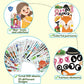 100 Pack DIY Make Your Own Animal Face Stickers - 25 Designs, Funny Mermaid Princess Prince Face Stickers for Kids, Party & Festival Favor, School