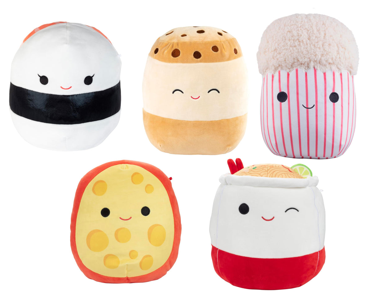 Squishmallows 10" Food Squad 5-Pack Plush Bundle - Official Kellytoy - Collectible Soft & Squishy Food Styles Stuffed Animal Toy - Add to Your Squad -