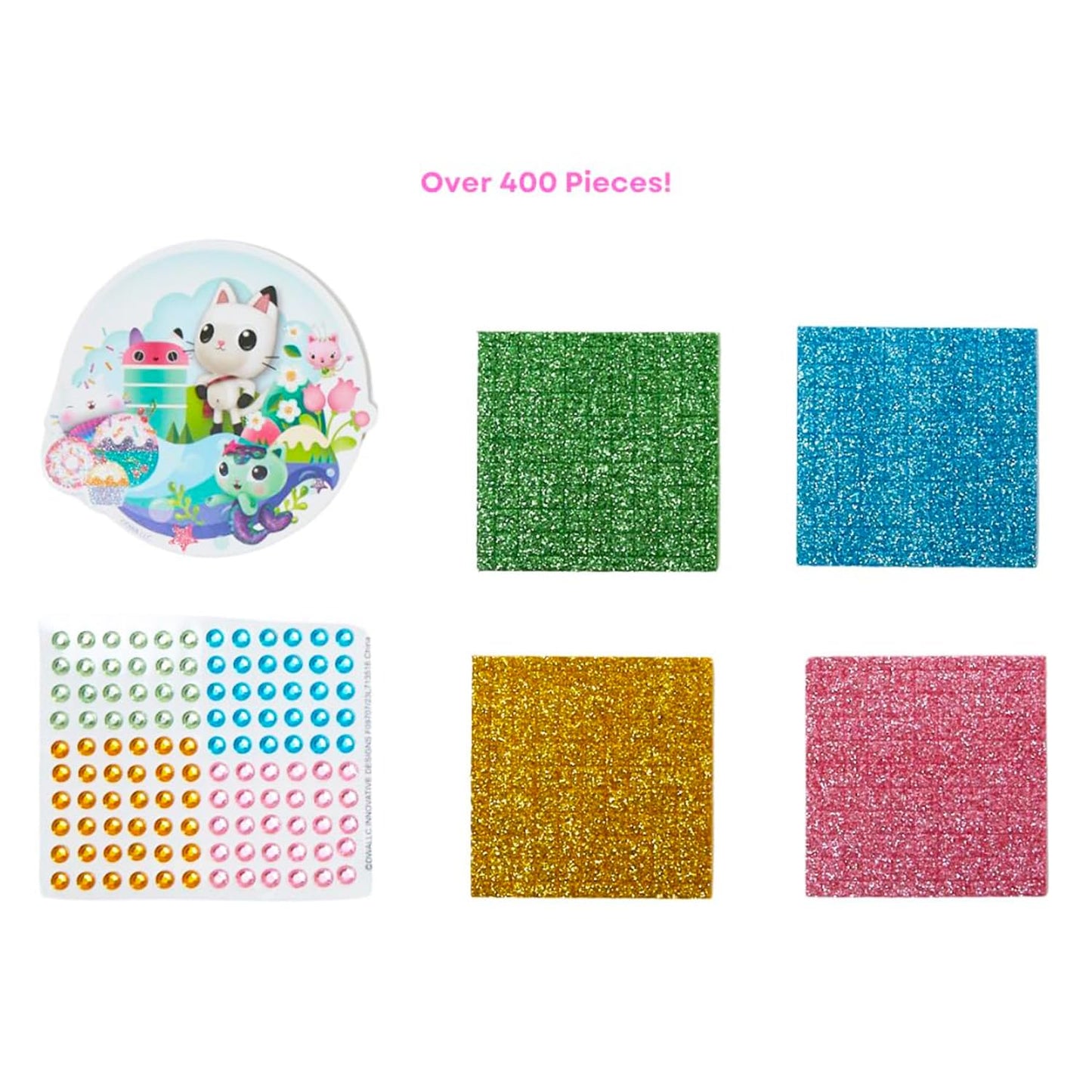 Dreamworks Gabby’s Dollhouse DIY Jewelry Box - Craft Kit Bundle with Mosaic Tiles, Adhesive Gems, and 3D Foam Sticker Plus More | Gabby's Dollhouse