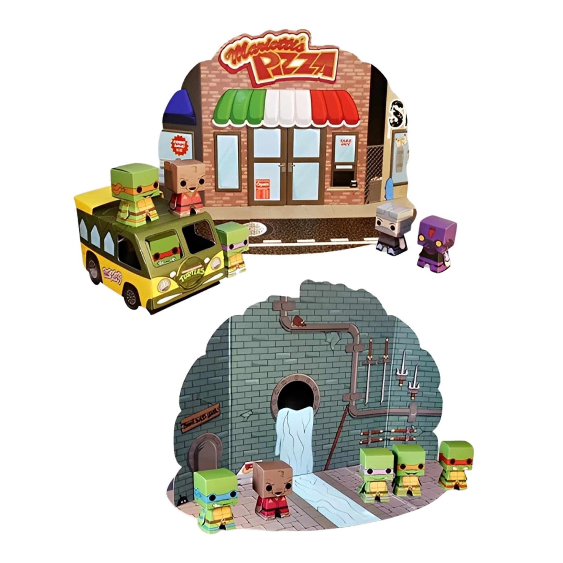 Funko Teenage Mutant Ninja Turtles Papercraft Playset