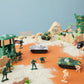 Juvale Action Figures Army Men Playset - Army Toys & Toy Soldiers for Boys Ages 8+ with Tanks & Weapons - Action Figure Accessories & Portable Storage