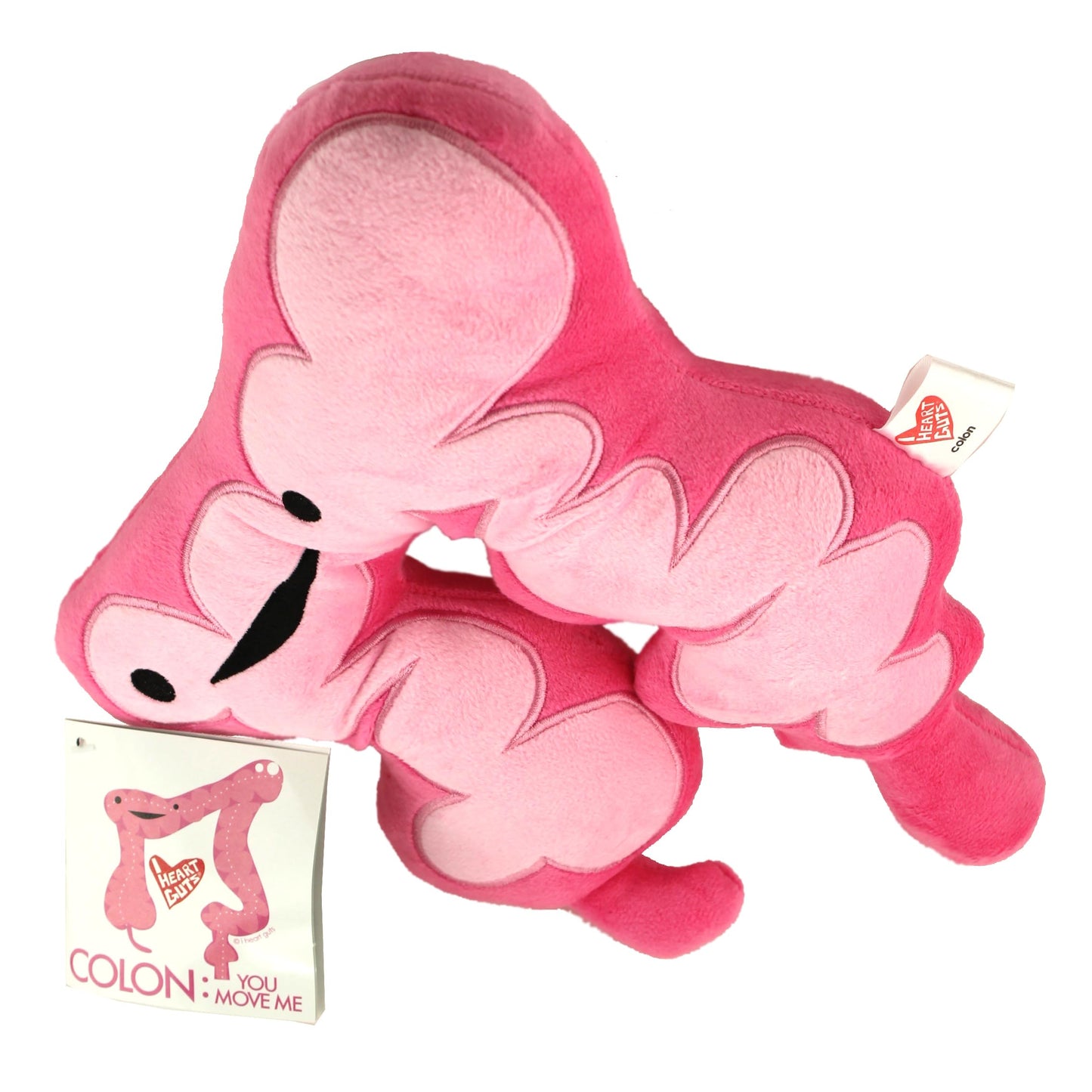 I Heart Guts Colon Plush - 11" Cute Digestive System Plushie for Cancer Awareness, Surgery Recovery & Get Well Recovery Gift, Soft Anatomy Plushie