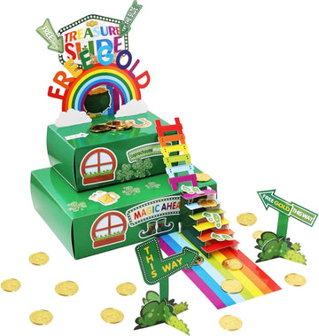 FATSTORE Leprechaun Trap Kit for Kids, St. Patrick's Day Decorations DIY Craft, Catch a Leprechaun Trap Kit, St. Patrick’s Day Party Supplies, Fun