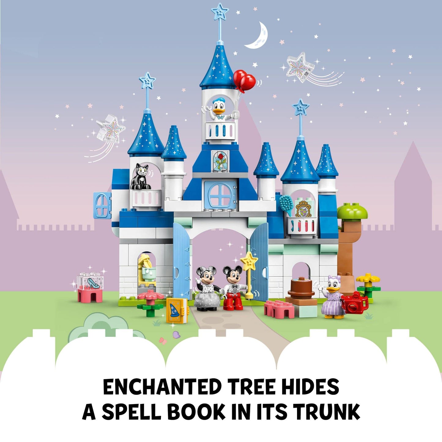 LEGO DUPLO Disney 100 3 in 1 Magic Castle 10998, Building Set for Family Play with 5 Disney Figures Including Mickey Mouse and Friends, Disney