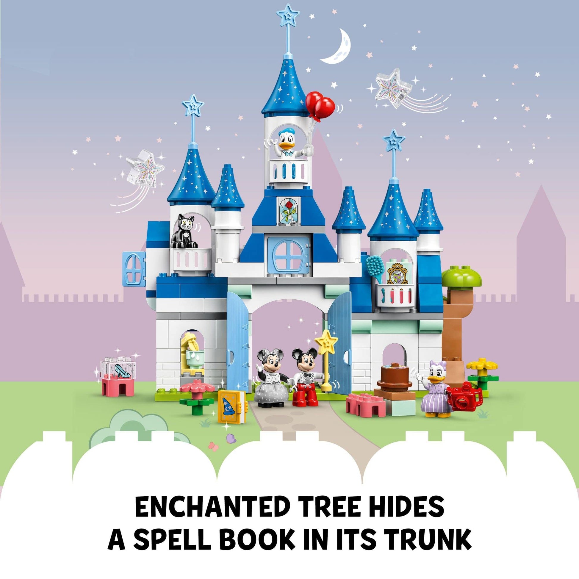 LEGO DUPLO Disney 100 3 in 1 Magic Castle 10998, Building Set for Family Play with 5 Disney Figures Including Mickey Mouse and Friends, Disney