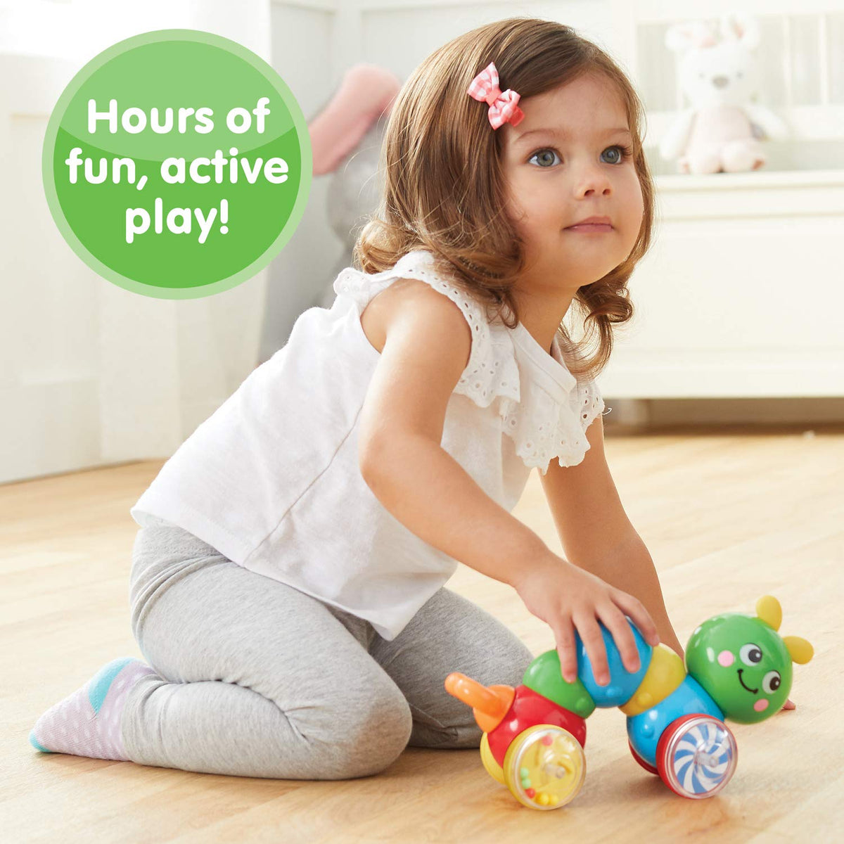 Kidoozie Press N Go Inchworm - Developmental Toy for Toddlers and Preschool Age Children