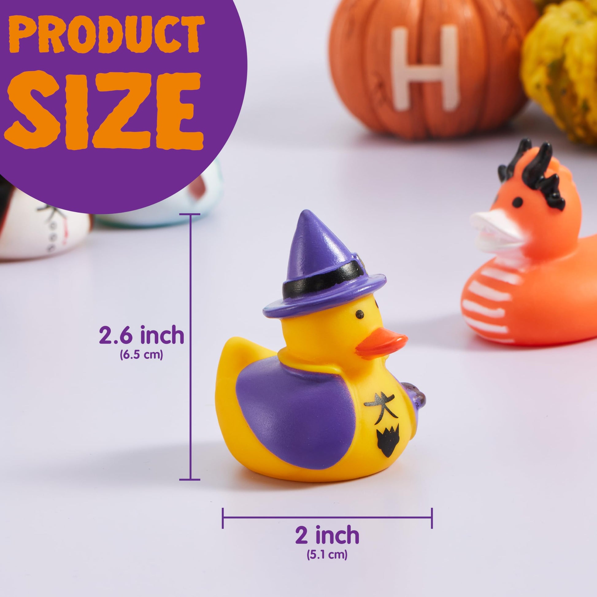 JOYIN 36 Pcs Halloween Ducks Bath Toys, Rubber Ducks Bulk for Halloween Party Favors, Mini Duckies Baby Bathtub Toys for Trick or Treating Goodie Bag